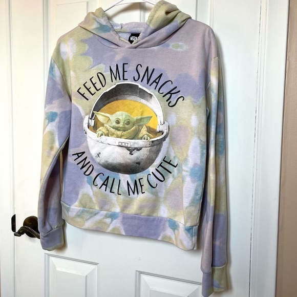 Star Wars Baby Yoda Tie-Dye Sweatshirt Hooded Pullover - Picture 6 of 6